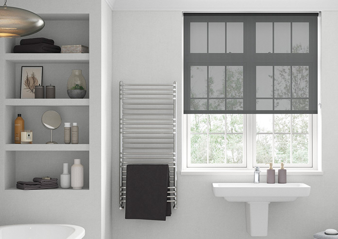 Crystalline Voile, Medium Grey - Roller Blind - Image 3